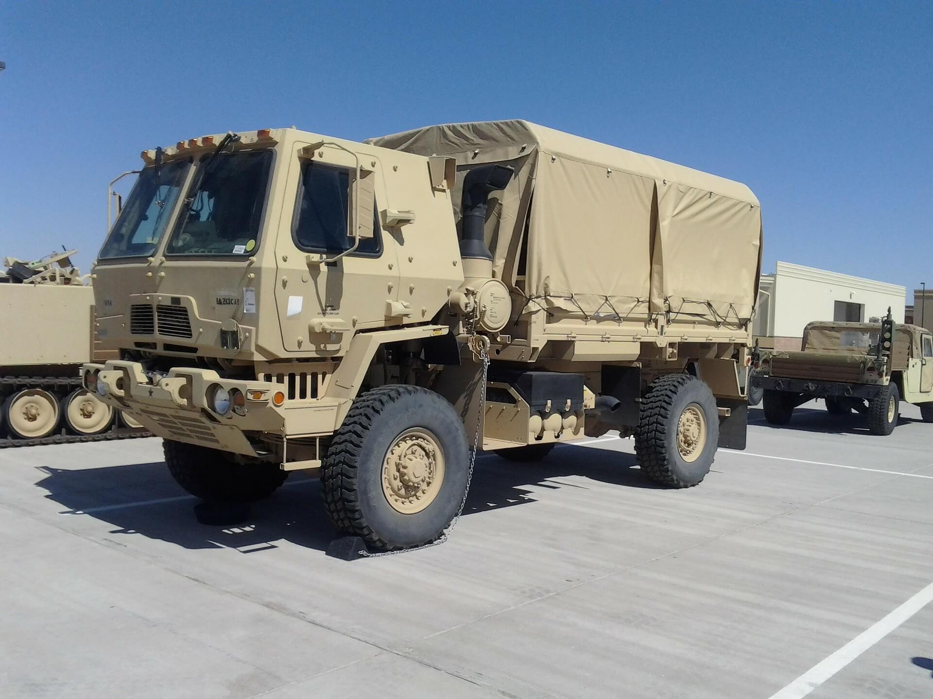 lmtv military truck parked on base